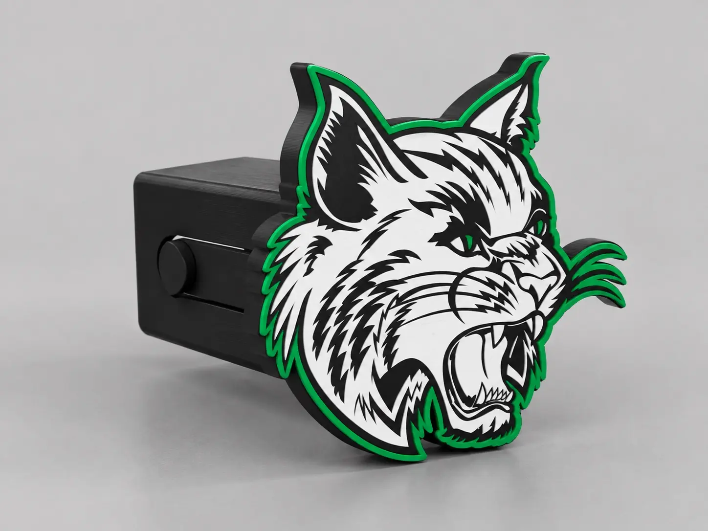 Custom Bobcat head receiver hitch cover